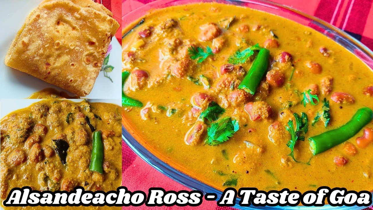 Goan Alsande Ros | Alsande Tonak | Red Cowpeas Curry | Goan Cuisine