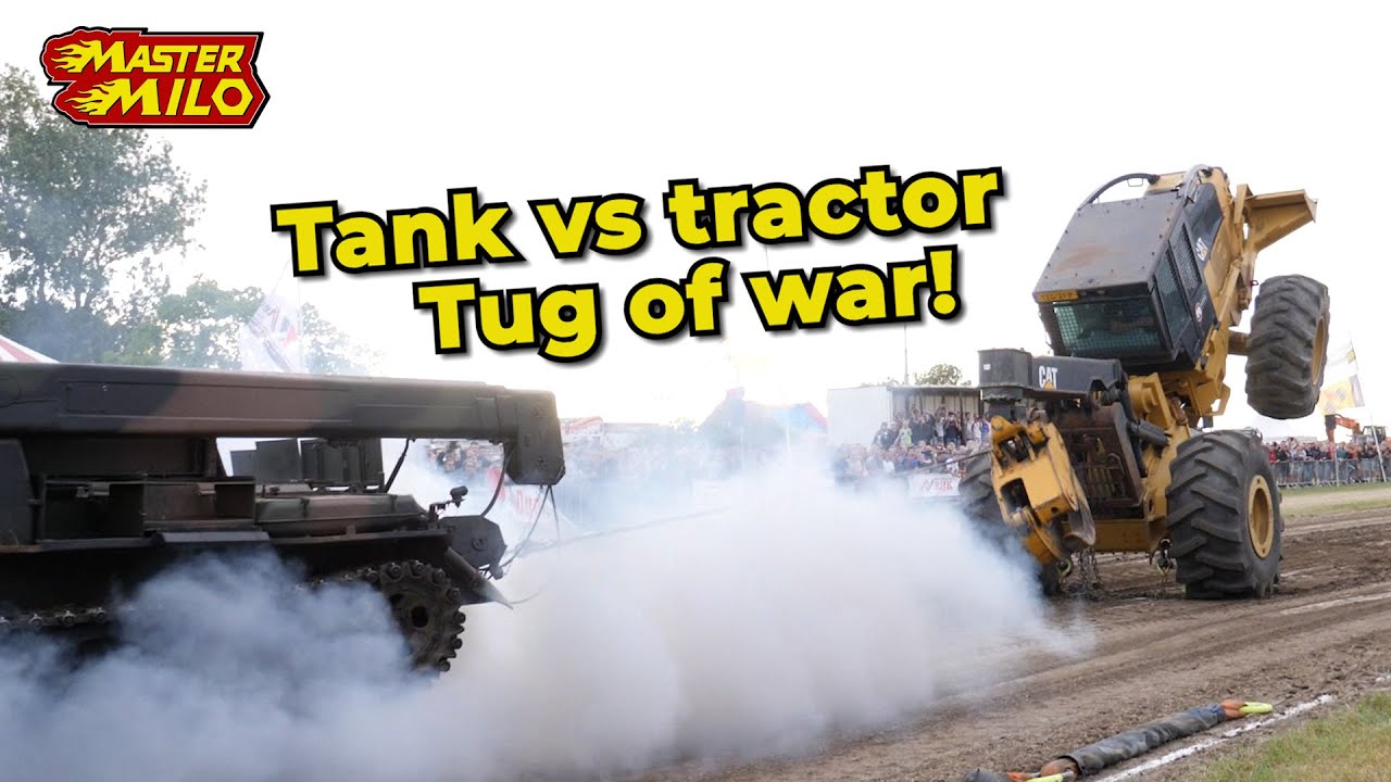 Tractorpulling with the T55 (tank)