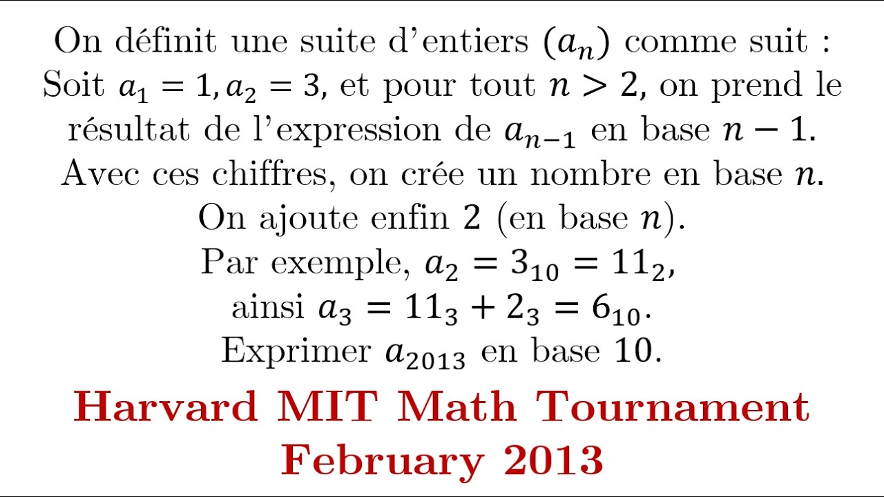 Il va falloir sortir ses neurones de compétition – HMMT 2013