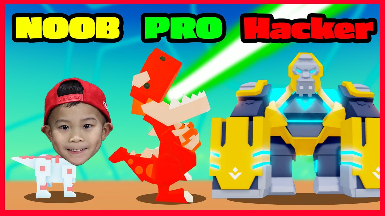 Max Dinosaurs In Roblox?! Let's Play Dinosaur City! Noob vs Pro vs Hacker! Kids Gameplay