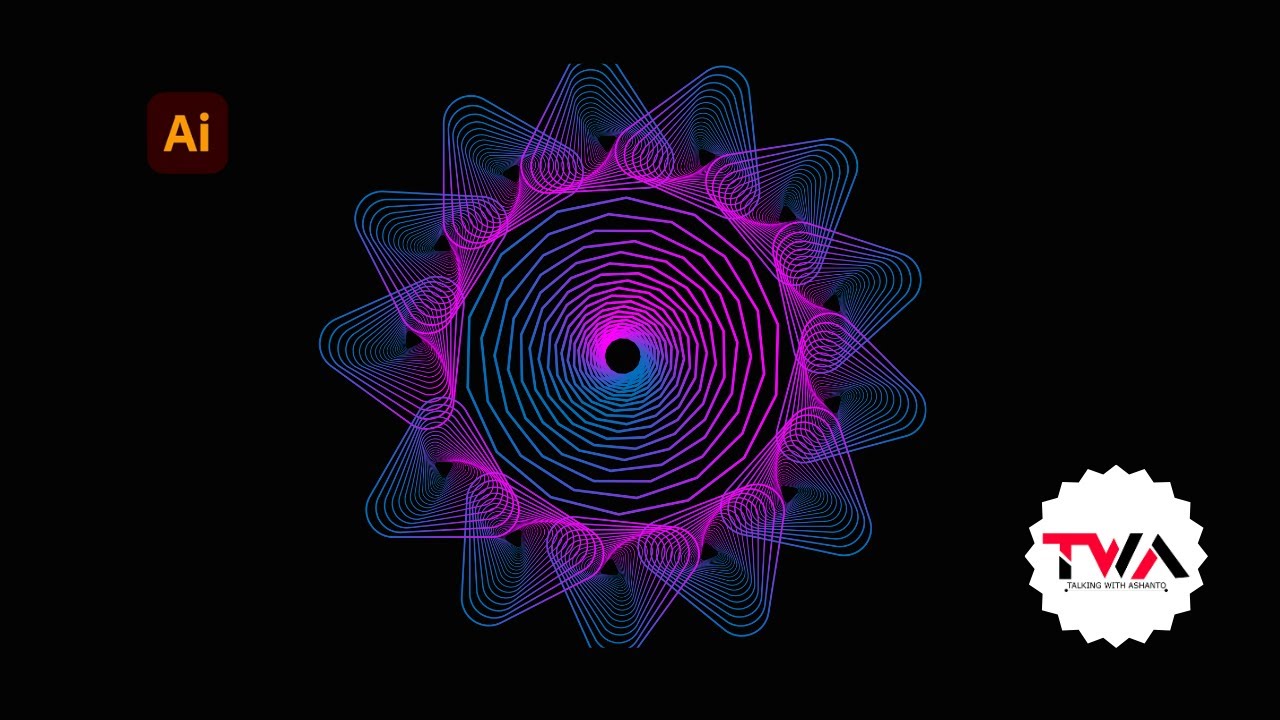 Geometric Whirls Design | Adobe illustrato | Talking with Ashanto|