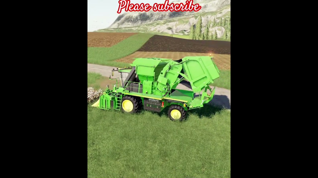Cotton Harvesting In Fs19 | #fs19 #fs25 #cottonharvesting #farmingsimulator #satisfying