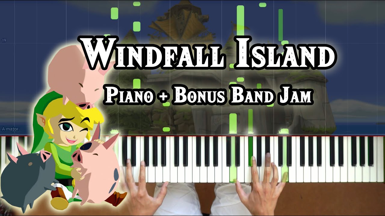 Zelda: Wind Waker - Windfall Island [Synthesia][Piano Tutorial][How To Play][Sheet Music][Celtic]