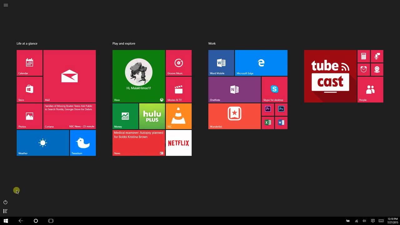 Personalization Settings in Windows 10