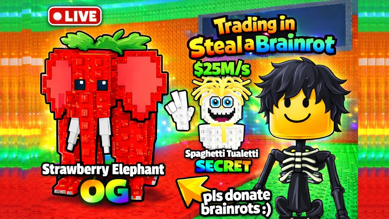 LIVE🔴Trading in Roblox Steal a Brainrot Pls Donate Brainrots=shoutout✅TRUSTED TRADER!✅Goal 500 SUBS🎉