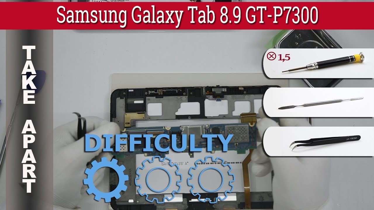 Как разобрать 📱 Samsung Galaxy Tab 8.9 GT-P7300 Разборка и ремонт