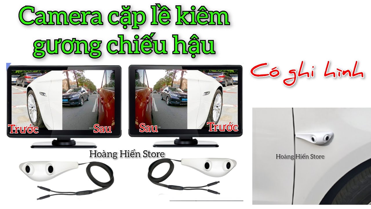 Review và hướng dẫn sử dụng bộ Camera cặp lề kiêm gương chiếu hậu ViSmart màn hình 5inch có ghi hình