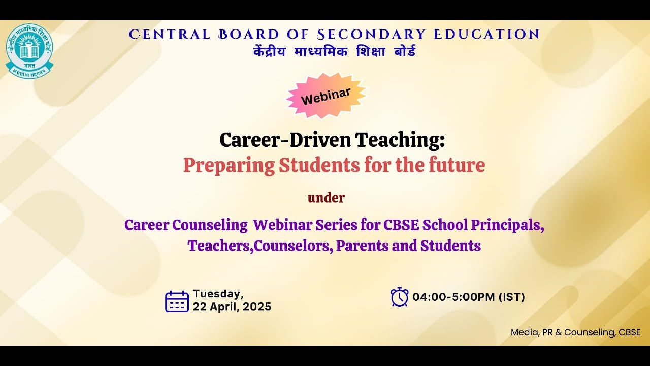 Webinar on 'Career-Driven Teaching: Preparing Students for the Future'