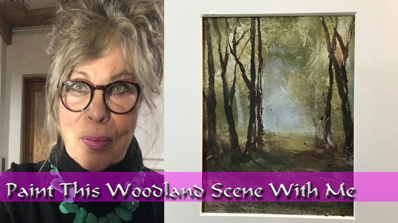 Art lesson  Impressionist woodland scene #artart #Impressionisttutorial
