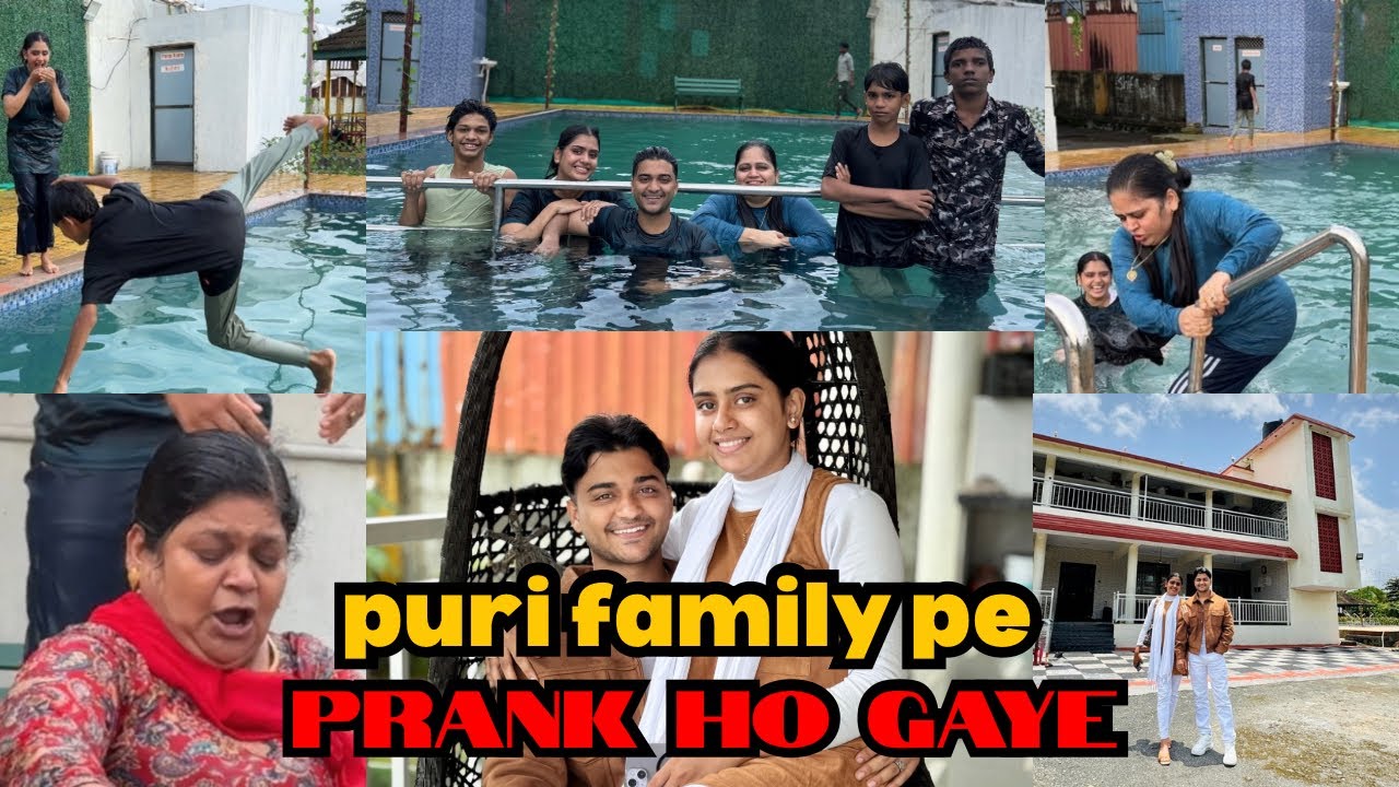mummy or allo pani main Doob gaye 😳 , family ke sath villa gaye hum , masti prank khana jagda ￼MIX