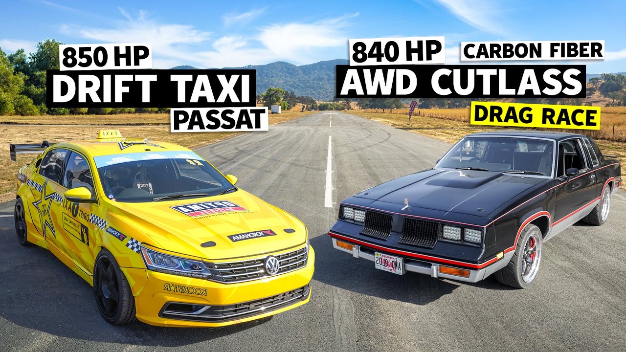 AWD Swapped, Procharged V8 Cutlass vs Tanner Foust’s 850hp Drift Taxi