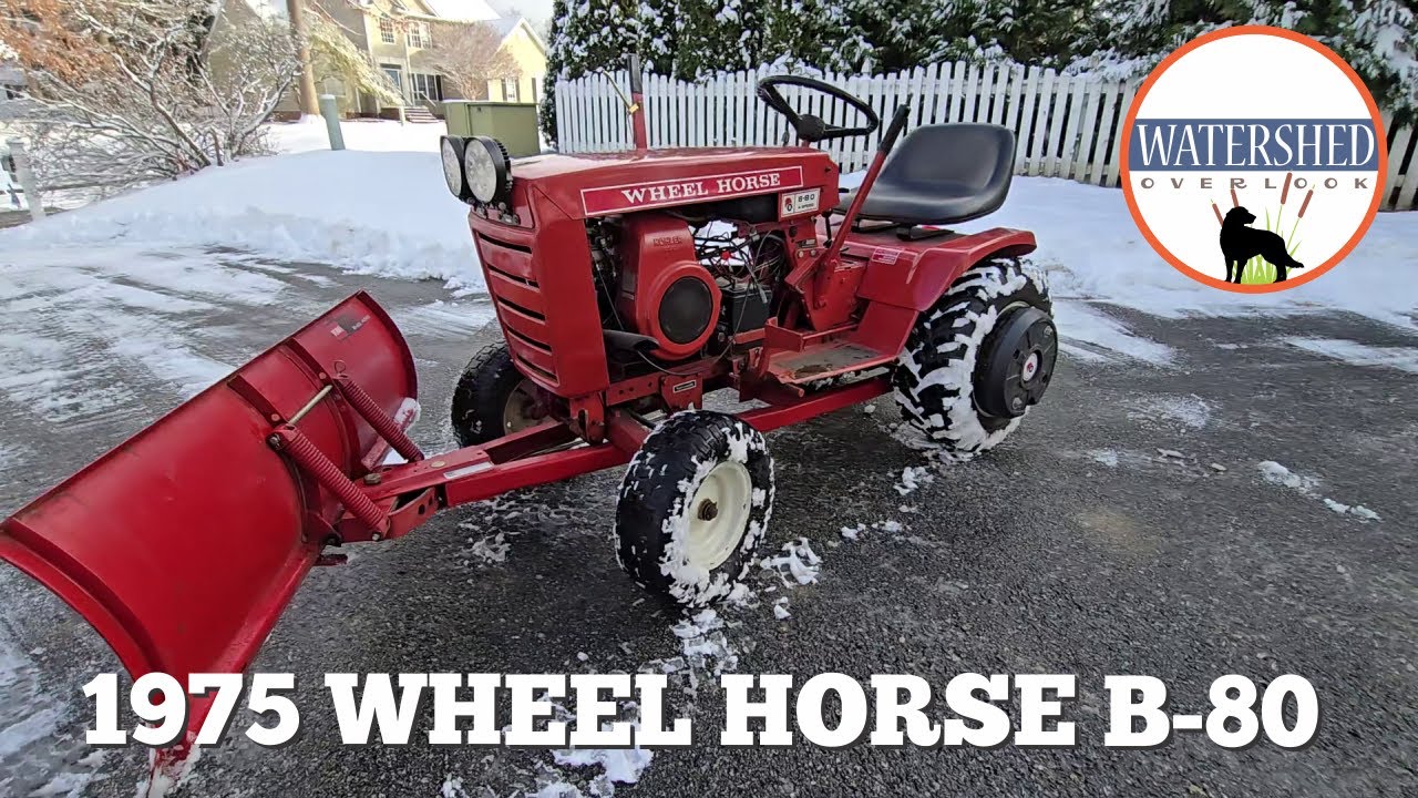 042 — Clearing Snow With A 50 YEAR OLD WHEEL HORSE | 1975 B-80 Garden Tractor