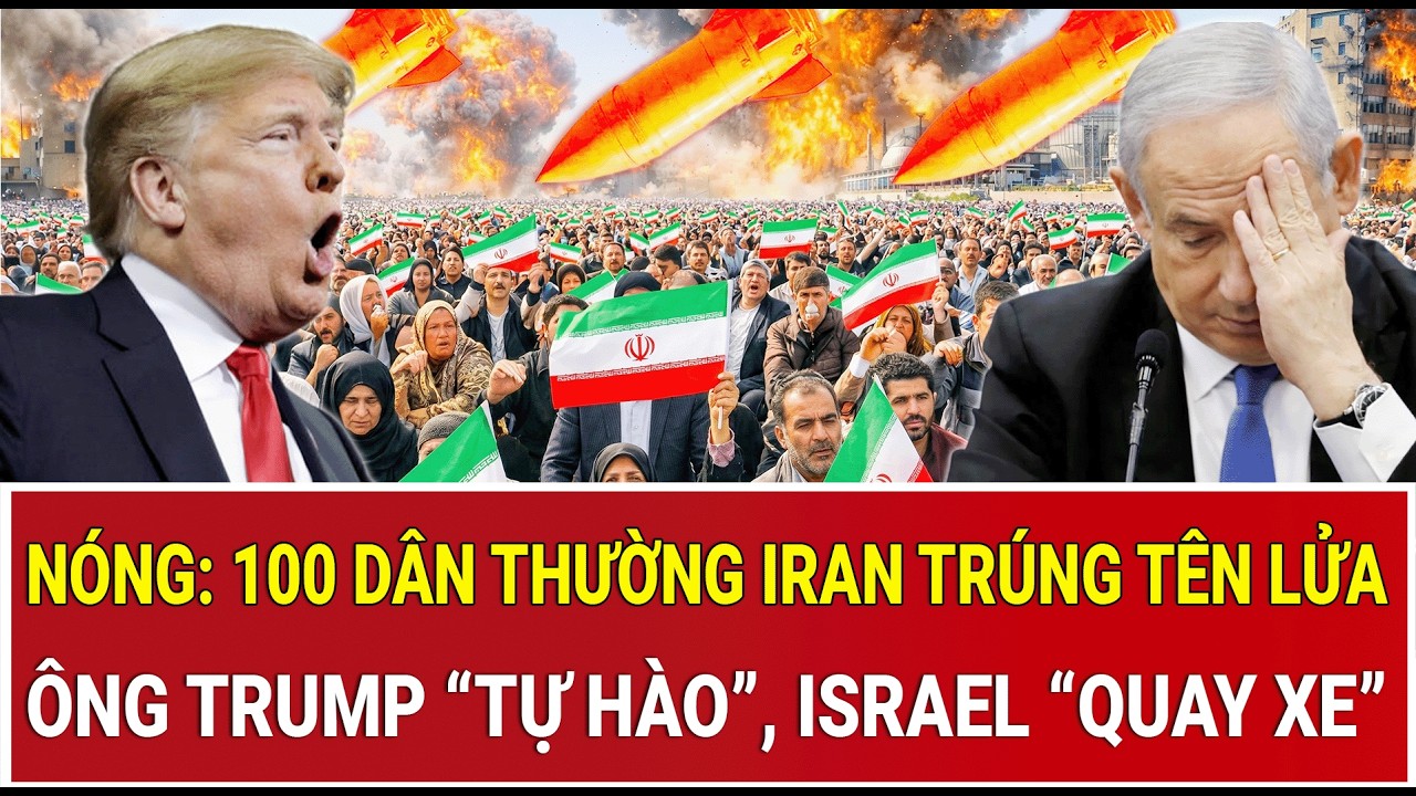 Biến căng Mỹ - Iran: 100 d&acirc;n thường Iran tr&uacute;ng t&ecirc;n lửa, &ocirc;ng Trump &ldquo;tự h&agrave;o&rdquo;,Israel &ldquo;quay xe&rdquo; khẩn cấ