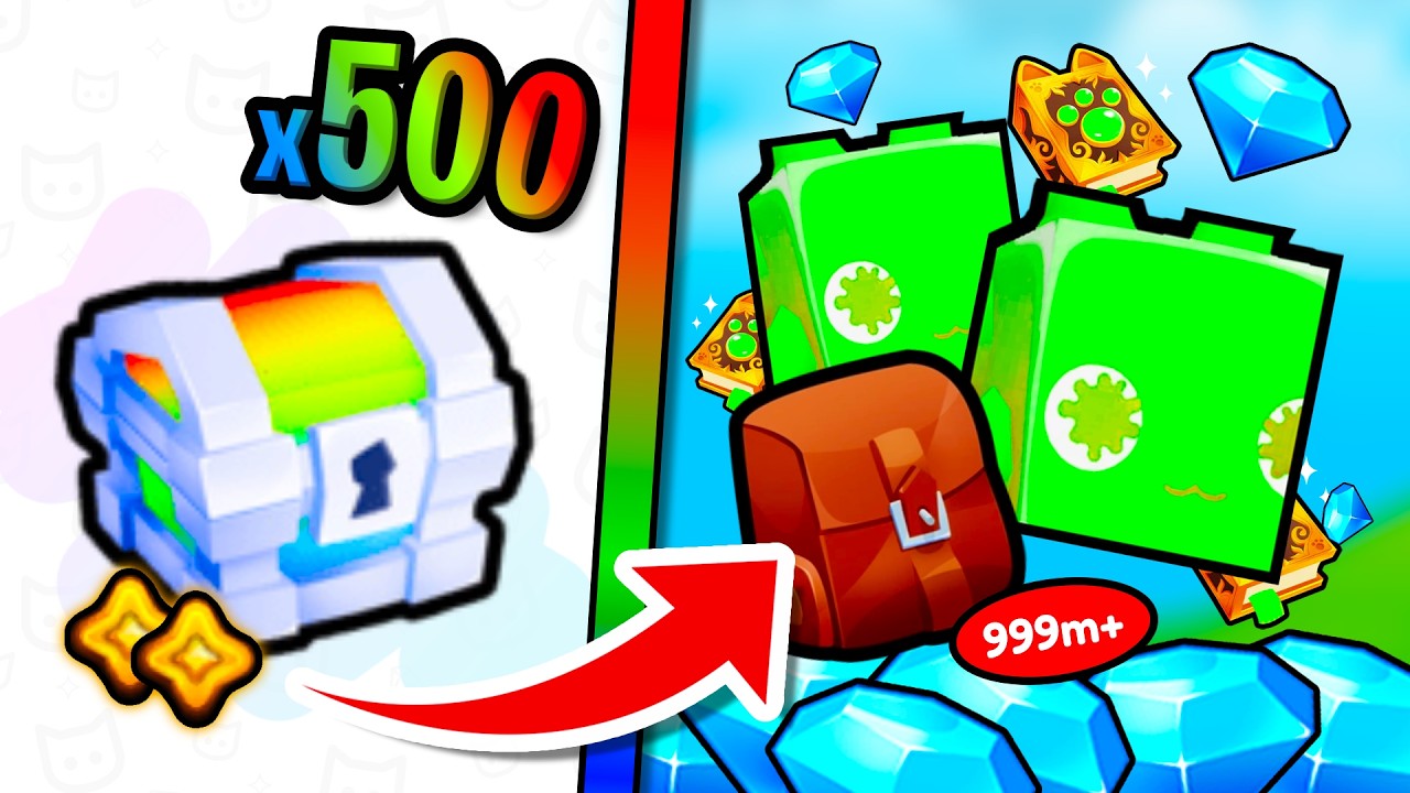 *INSANE LUCK* I OPENED 500 RAINBOW MINI CHESTS AND GOT...