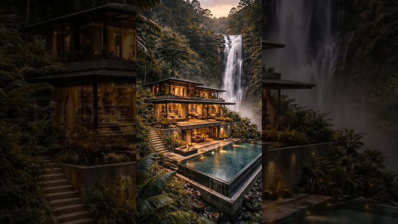 Hidden Waterfall Villa Transformation &ndash; Jungle Cliff to Luxury Retreat | Construction Timelapse