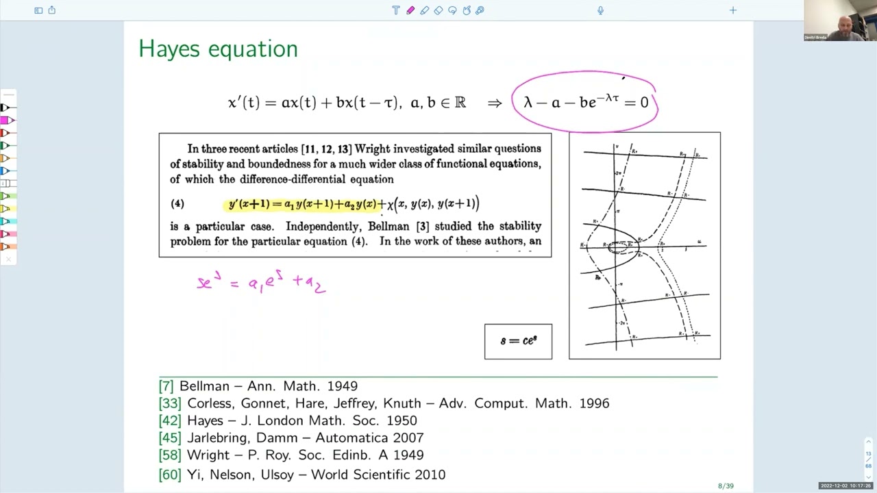Time Delay Systems Webinar - Dimitri Breda - 2022 December 2