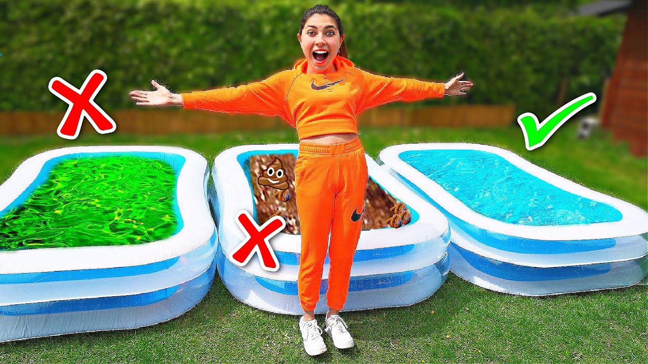 VAL NIET IN HET VERKEERDE MYSTERY ZWEMBAD CHALLENGE! *DEEL 2* #301