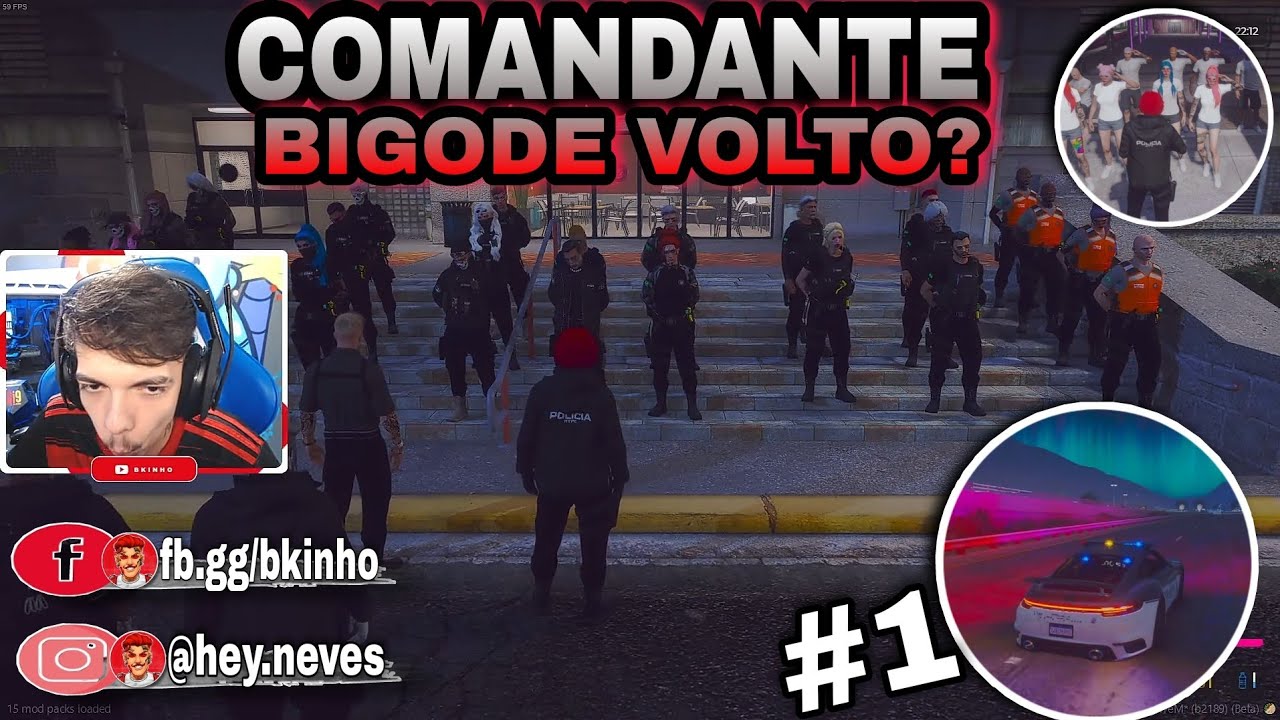 Bkinho CLIPS | COMANDANTE BIGODE TA DE VOLTA! • GTA RP CIDADE HYPE
