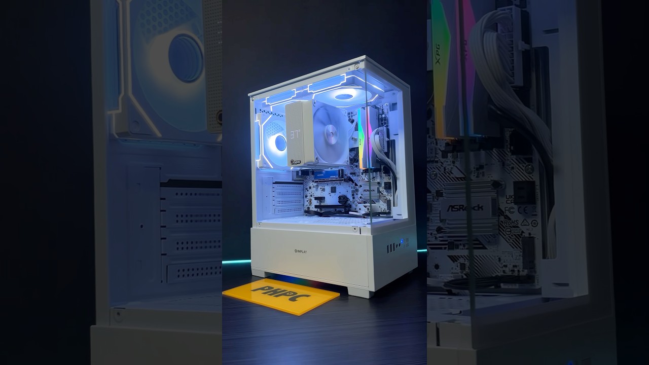 White PC Build 🐼 Ocypus Iota A40 & Gamma F12