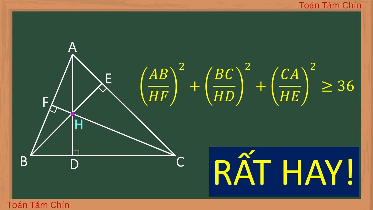 🔥Bất Đẳng Thức Hình Học ≥36 Khiến 90% Học Sinh Làm Sai | Lời Giải Chuẩn Nhất