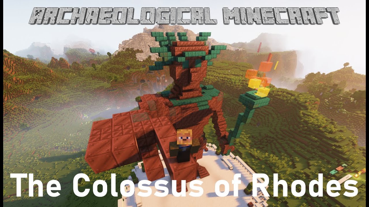 Колосс Родосский: одно из семи чудес света | Археологический Minecraft