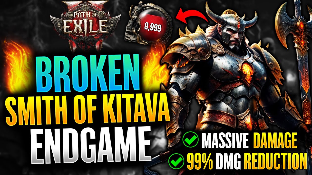 Path of Exile 2 - Best INVINCIBLE Smith of Kitava Endgame Warrior Build is BROKEN in POE 2!