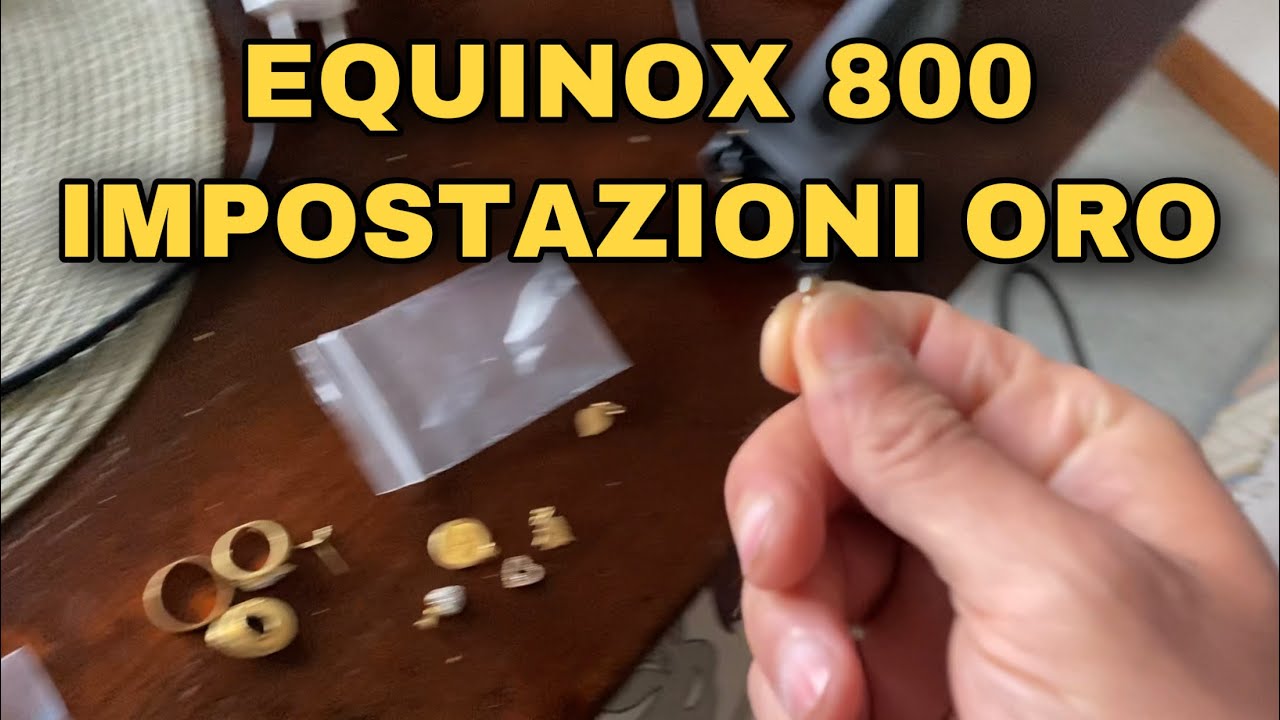 TEST EQUINOX 800 piastra da 6 impostazione per oro e programmi #equinox800