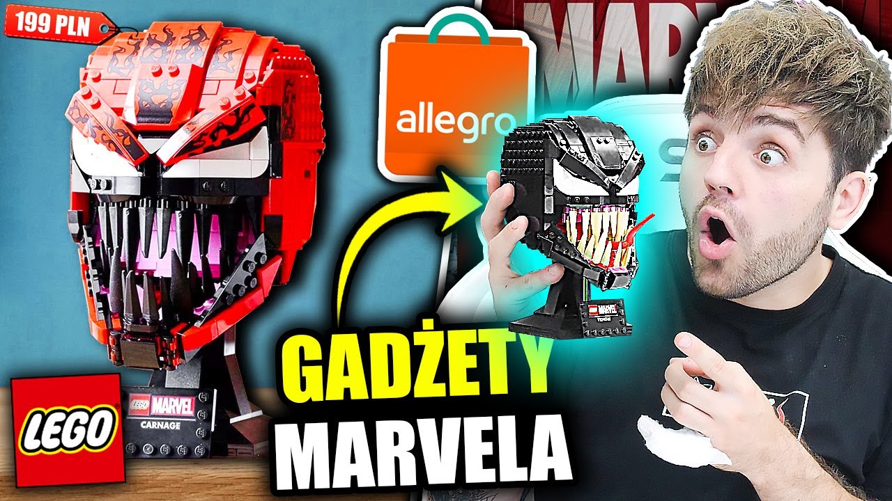 Testuje NAJLEPSZE GADŻETY MARVELA z Allegro! *lego Venom*