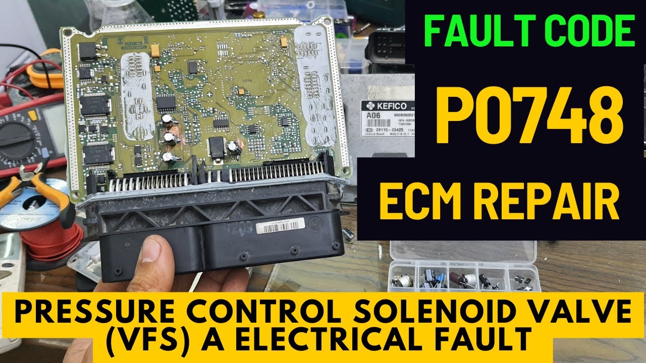 P0748,P0743,P0760 pressure control solenoid valve (vfs) A electrical fault fix, ECM repair.