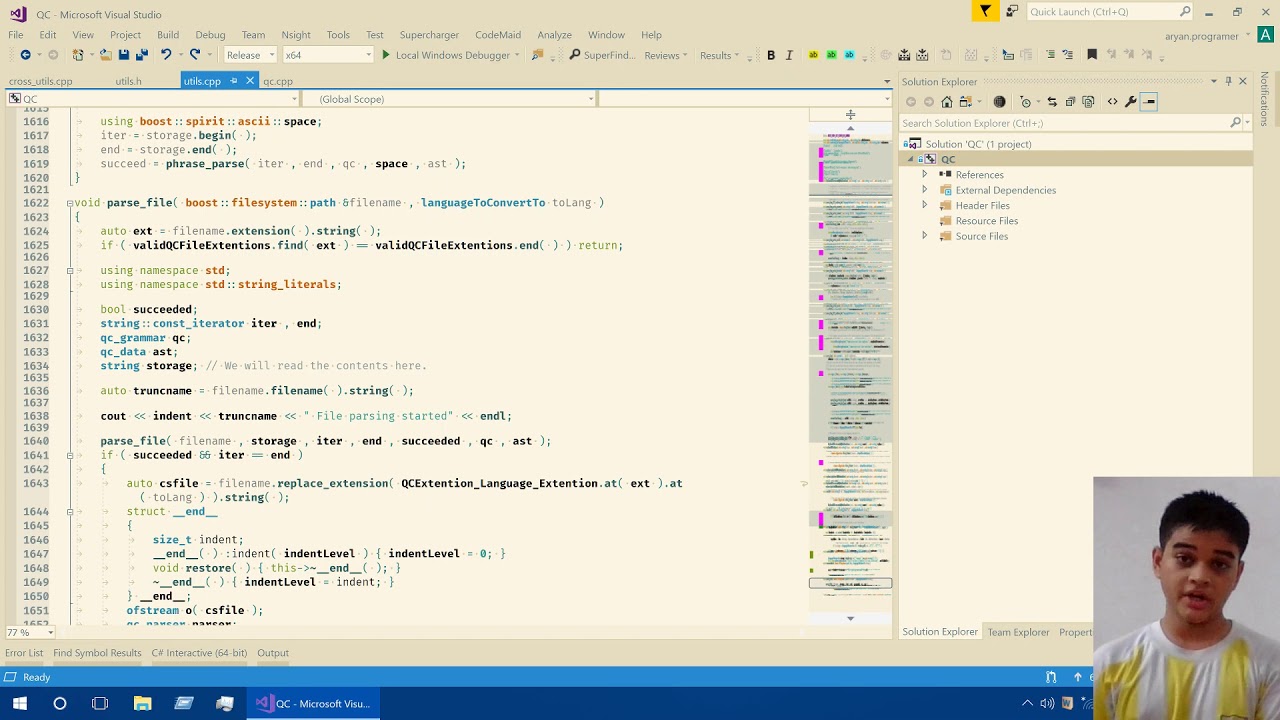 01 QC Trans-Compiler - Command Line Arguments and File Parser Code Explanation