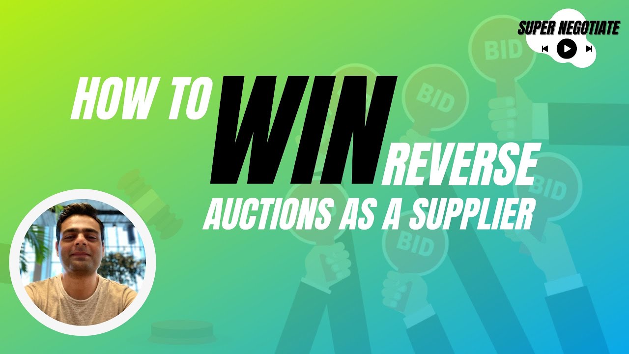 HOW TO WIN REVERSE AUCTIONS AS A SUPPLIER