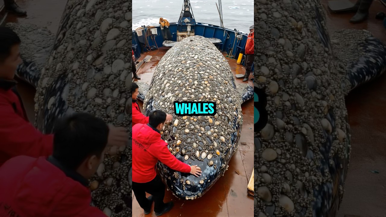 Whale gets rescued from its barnacles❤️ #animalrescue #whale #barnacles #seacreatures