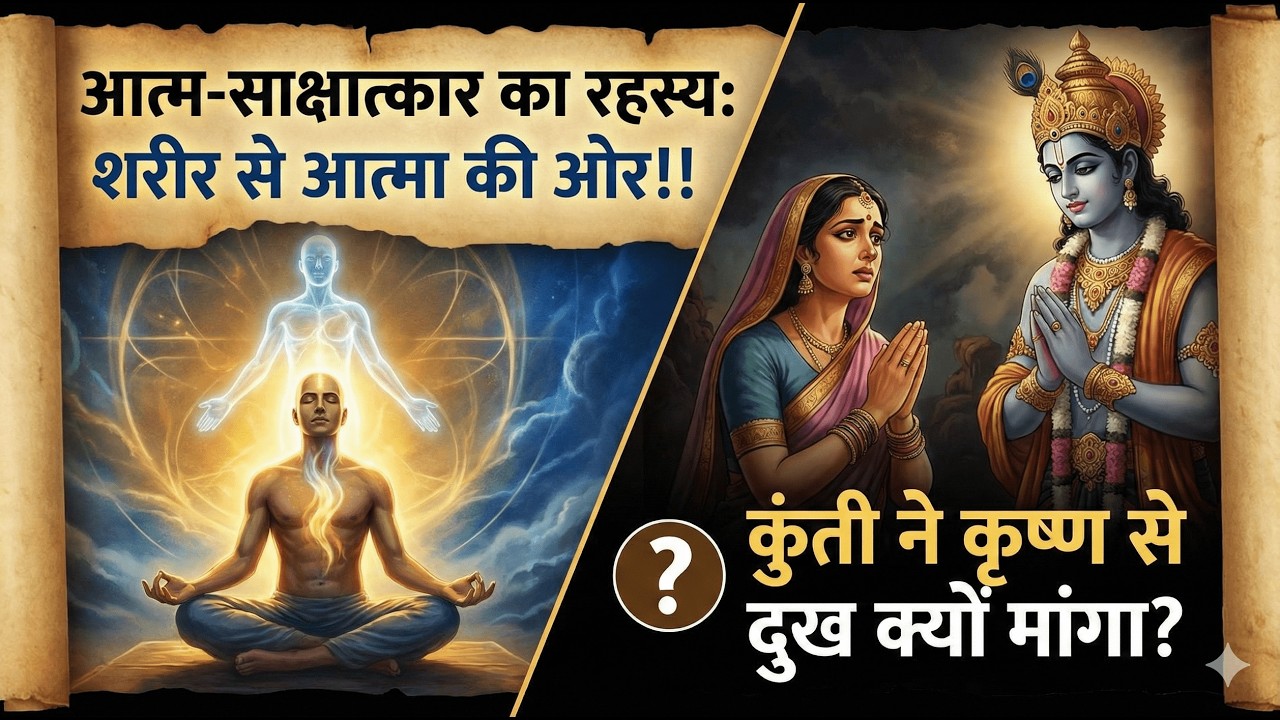 13/2/26 - आत्म-साक्षात्कार का रहस्य: शरीर से आत्मा की ओर!! कुंती ने कृष्ण से दुख क्यों मांगा?