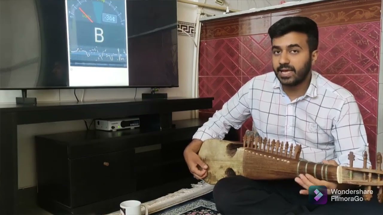درس جدید راگ (بیهاک)از تات بلاول ،سور کردن رباب،وتمرین سارگم همراه نت rabab- music