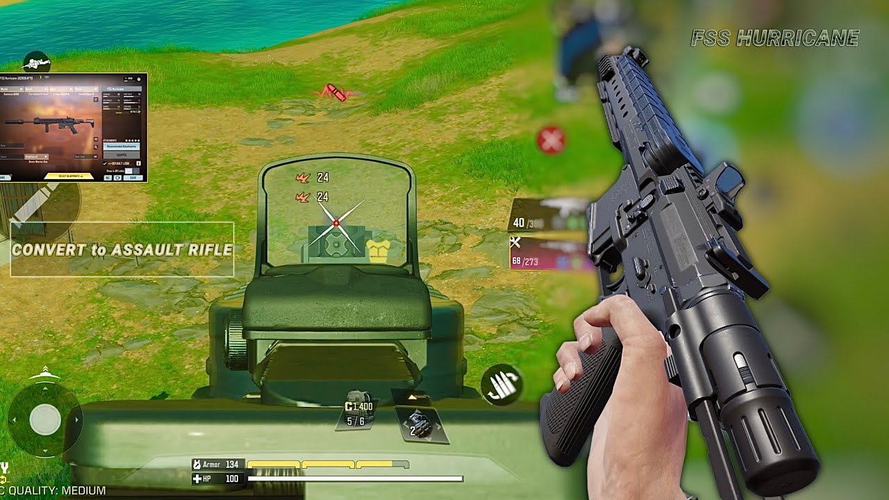 FSS HURRICANE CONVERT to ASSAULT RIFLE 🤯 | BEST FSS HURRICANE GUNSMITH CODM BR | CODM BR GAMEPLAY 