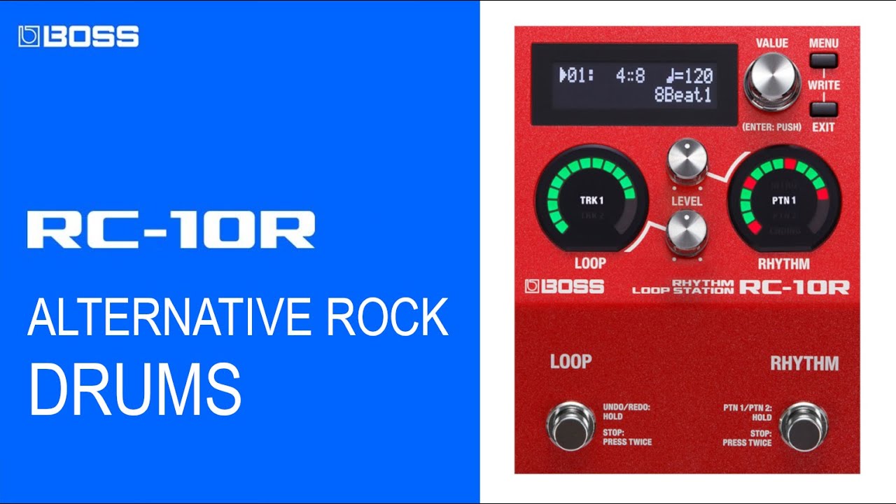 SOUND DEMO BOSS RC-10R ALTERNATIVE ROCK DRUMS (no talking)