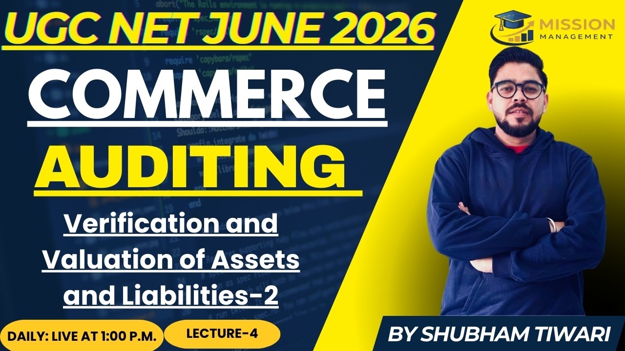 UGC NET Commerce 2026 I Accounts & Auditing-4 | Complete Concept Classes | Assistant Professor Exam