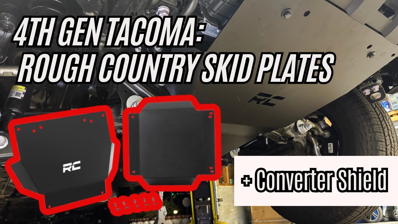 Installing Rough Country Skid Plates + Converter Shield on 4th Gen Tacoma