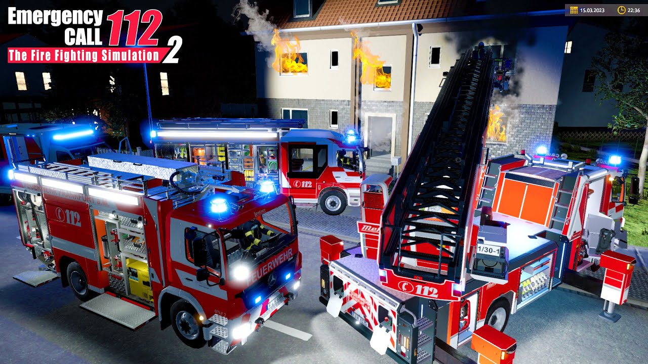 Emergency Call 112 - Frankfurt Fire Brigade Night Shift! (Firefighting Simulation)