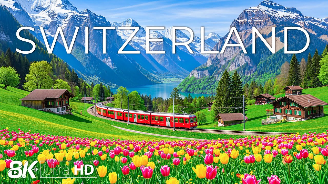 Switzerland 8K UHD | Majestic Alps, Crystal Clear Lakes & Tranquil Mountain Serenity