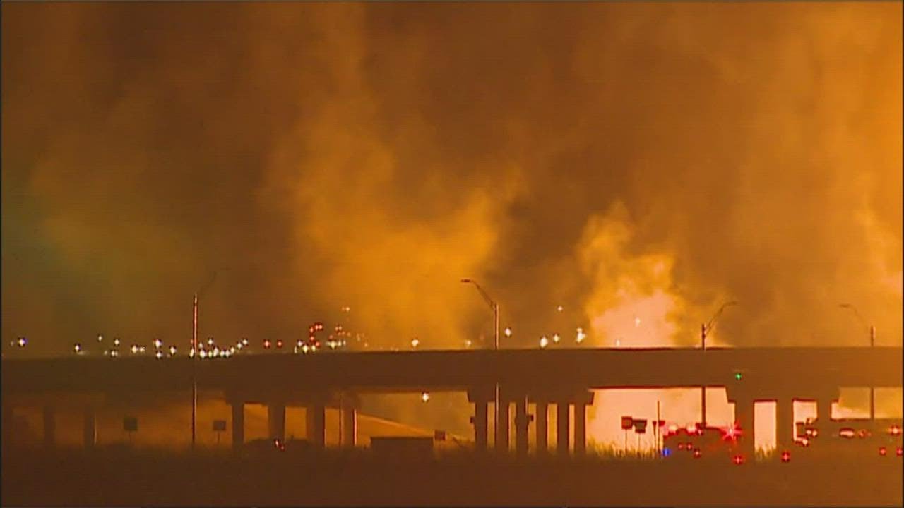One person critically injured in accident that caused a large natural gas fire