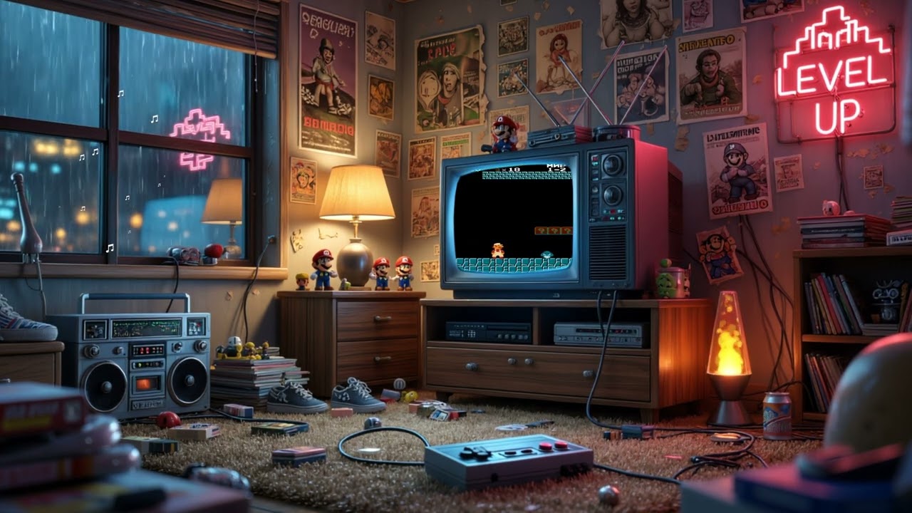 Arcade Room ’87 // Playing Contra Till Morning – Vaporwave Focus Mix