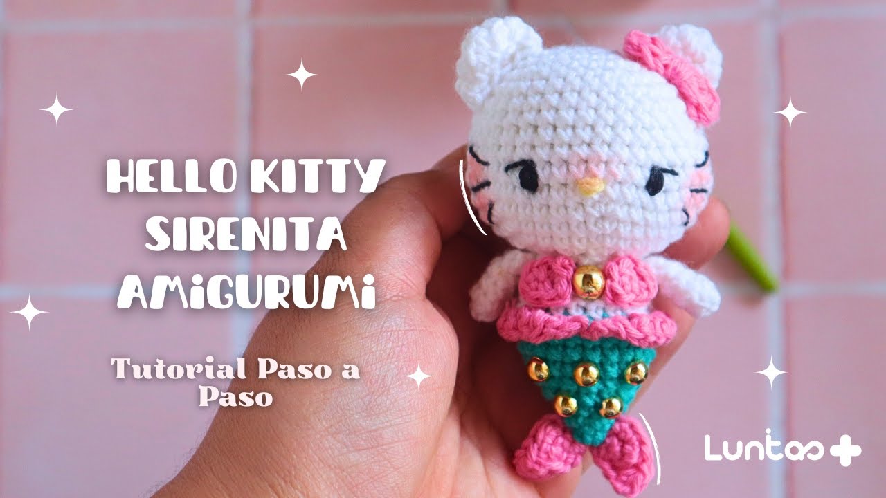 Cómo Tejer Hello Kitty Sirenita Amigurumi | Patrón Gratis y Tutorial Completo