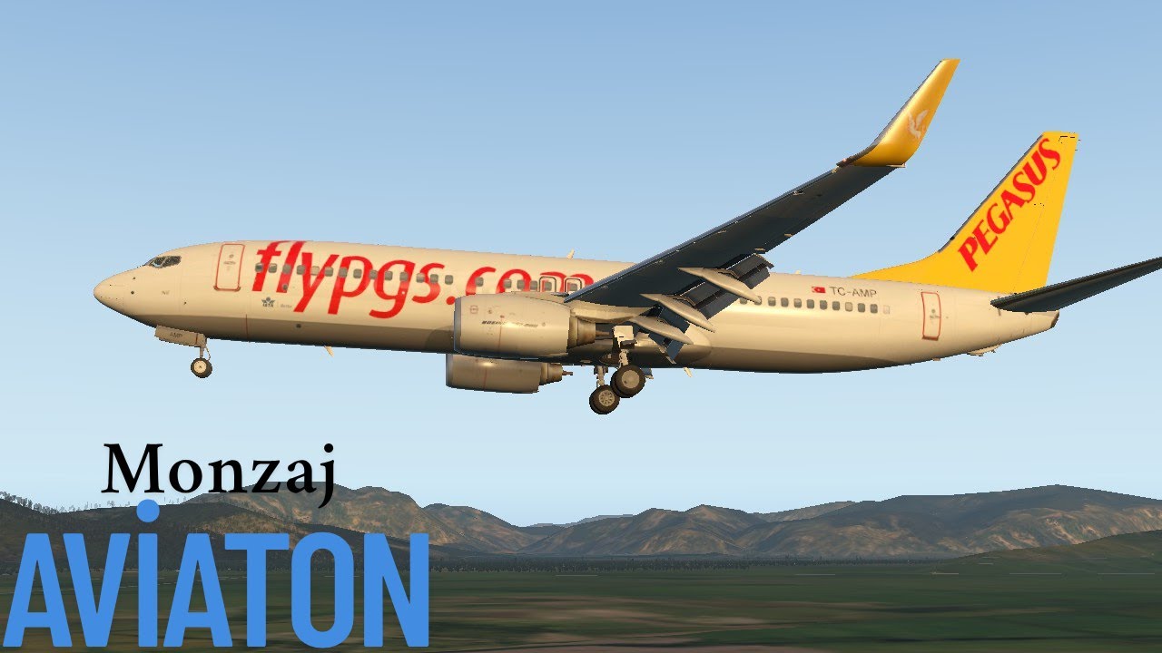 Pegasus 737-8 crosswind landing RW19 Dalaman Airport!