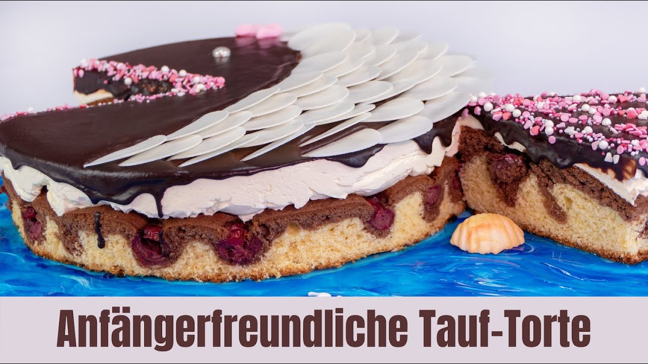 Donauwelle als anfängerfreundliche Tauftorte | 🐟 Fisch-Tauftorte | Rezept