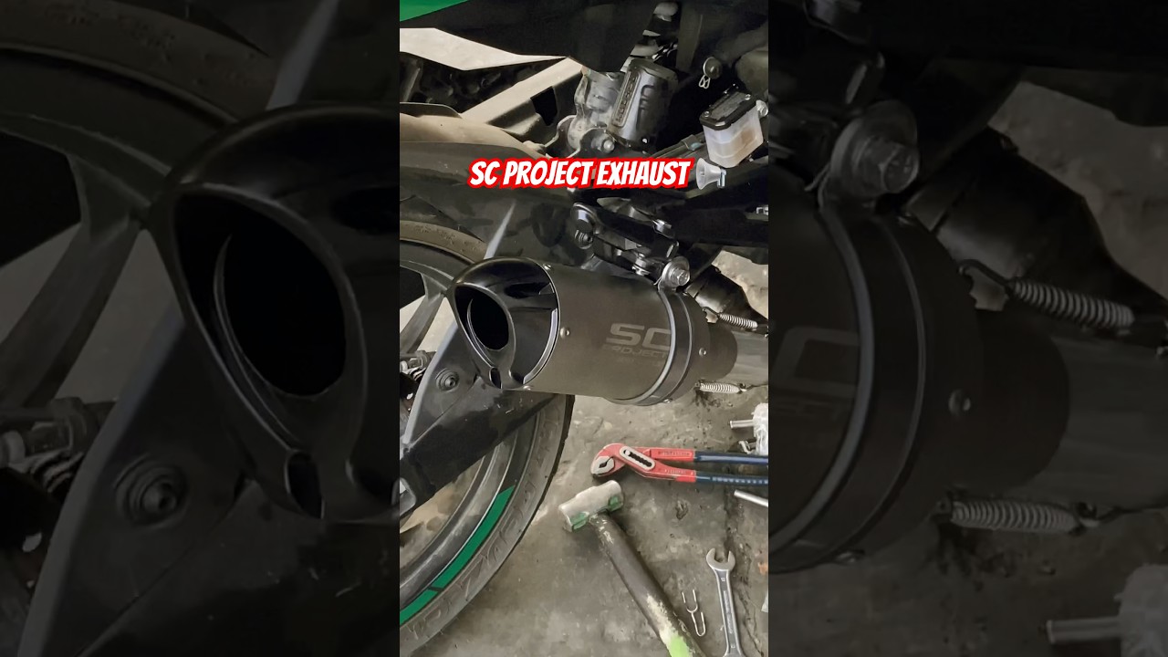Sc project exhaust on dominar 400 🔥#bajaj #dominar400 #modified #exhaust #loudexhaust #dominarug