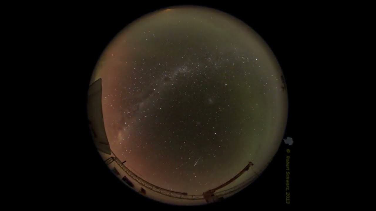 Iridium Satellites and Moon over the South Pole 2013