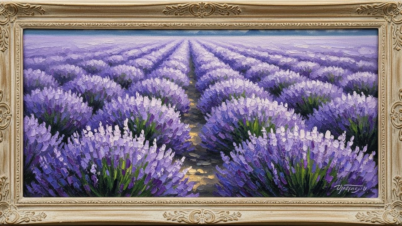 Frame TV Art: Endless Lavender Fields in Serene Harmony | 4K Ambient Art