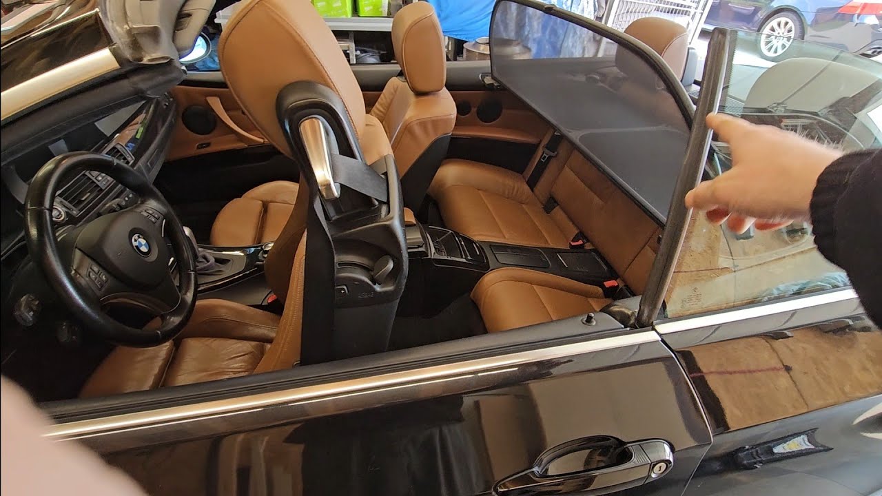 BMW E93 Teil 1, Fensterheber hinten links ausbauen, Fensterheber ohne Funktion, 3er Cabrio, Wasser
