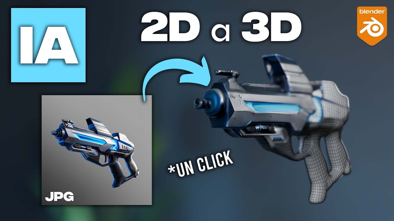 C&oacute;mo Hacer Modelos 3D con Inteligencia Artificial en 5 Minutos - TUTORIAL Blender